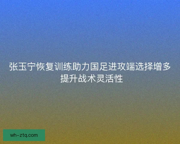 张玉宁恢复训练助力国足进攻端选择增多 提升战术灵活性