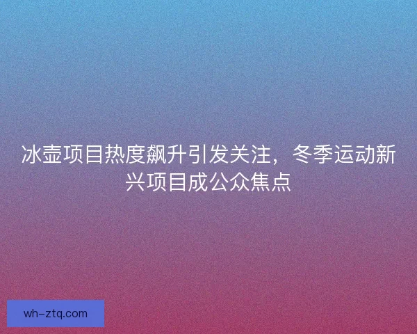 冰壶项目热度飙升引发关注，冬季运动新兴项目成公众焦点
